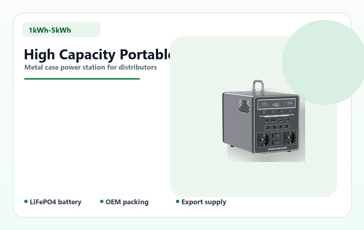 High capacity portable power station
