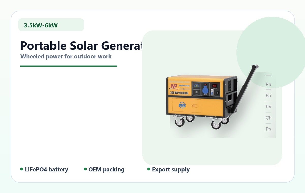 Portable solar generator series