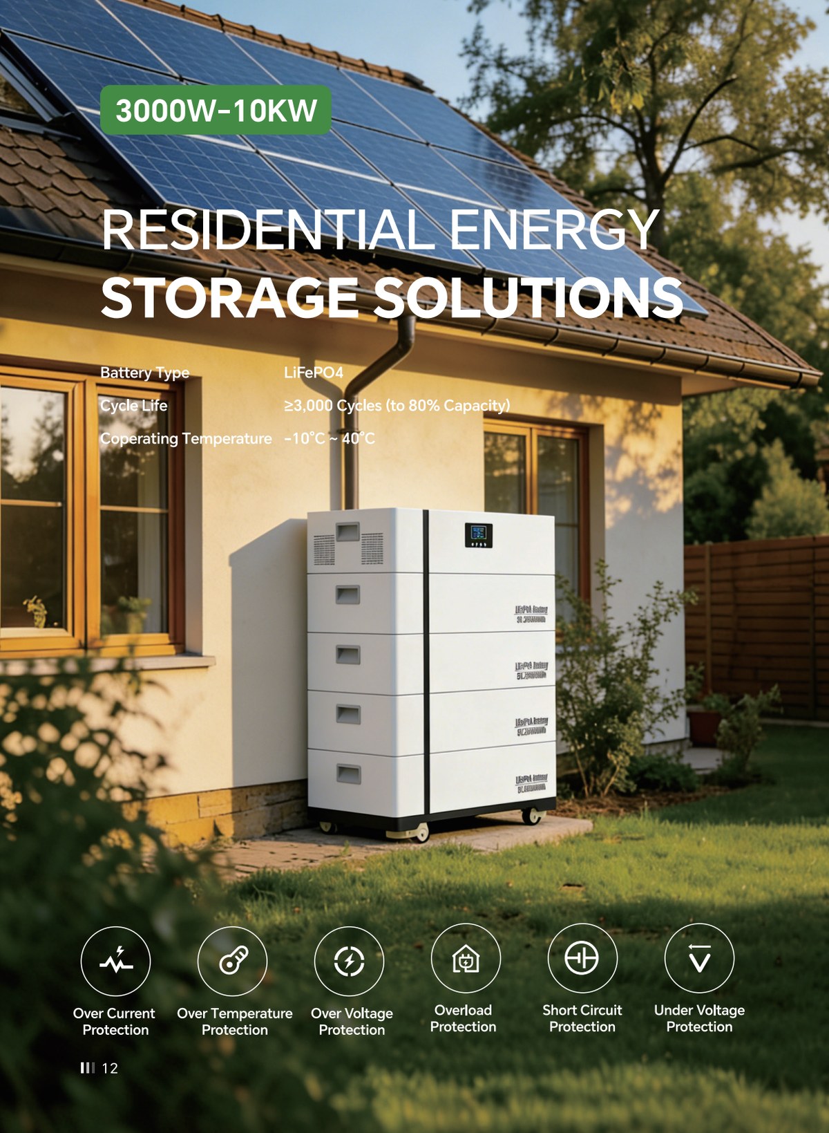 Residential solar storage
